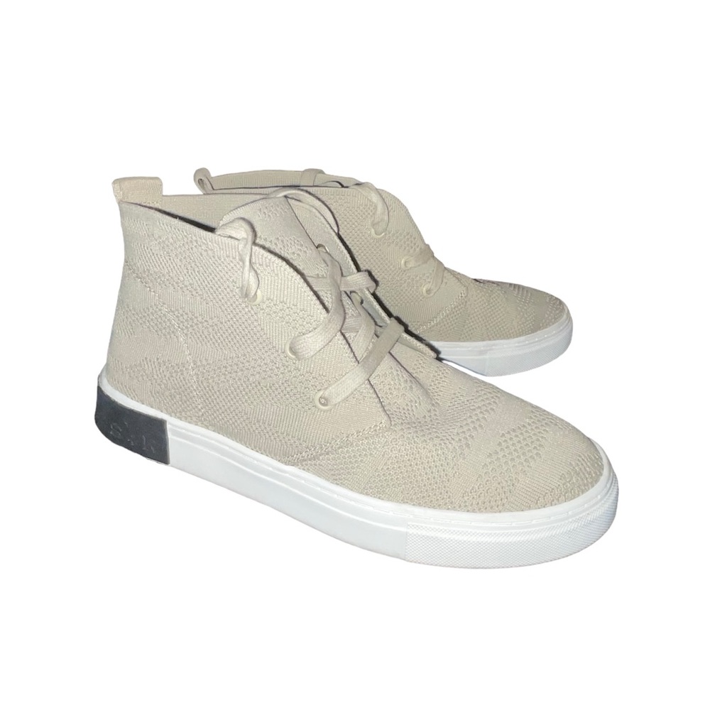 Strauss and Ramm Knit Chukka Sand Camo Lace Up Shoe with Coconut Insoles
